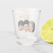 Vrolijk Birthday! Zwarte vrouwen, zuster Friends Shot Glas (Achterkant)