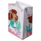 Vrolijk Birthday! Zwarte zeemeermin onder het Zee Medium Cadeauzakje (Achterkant Gekanteld)