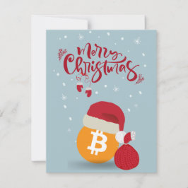 Vrolijk Bitcoin Kerstmis Feestdagenkaart