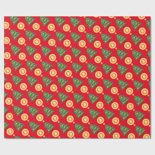 Vrolijk Bitmas! Bitmunt kerstfeestdag  Cadeaupapier (Vlak)