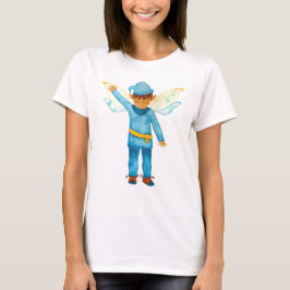 Vrolijk blauw Elf T-shirt