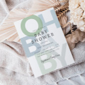 Vrolijk Blauw Groen Jongens Baby shower Kaart