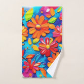 Vrolijk bloemenschilderij bad handdoek (Handdoek)