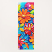 Vrolijk bloemenschilderij yogamat (Voorkant)