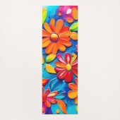Vrolijk bloemenschilderij yogamat (Achterkant)