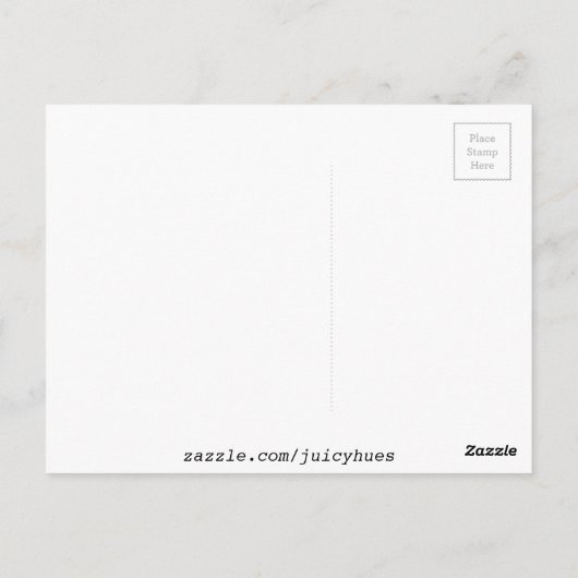 Vrolijk bloemige kind roze en blauwe pen en inkt briefkaart (Achterkant)