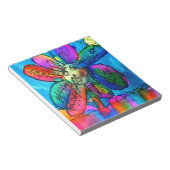 Vrolijk bloemige kind roze en blauwe pen en inkt notitieblok (Schuin)