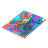 Vrolijk bloemige kind roze en blauwe pen en inkt notitieblok (Linkerzijde)