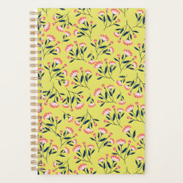 Vrolijk Bloemmotief: Roze Bloemen Planner