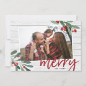 vrolijk | Boerderij Holly Foto Feestdagenkaart (Voorkant)