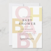 Vrolijk Bord Roze Meisjes Baby shower Kaart (Voorkant)