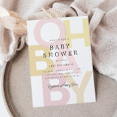 Vrolijk Bord Roze Meisjes Baby shower Kaart