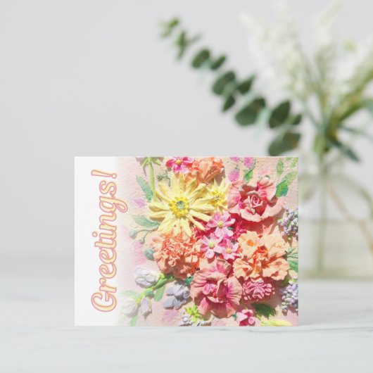 Vrolijk Briefkaart Groeten! (Staand voorkant)