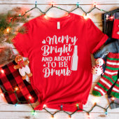 Vrolijk Bright Red Christmas Schattige Modern Wome T-shirt