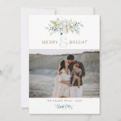 Vrolijk & Bright Waterverf Foliage Christmas Feestdagenkaart (Voorkant)