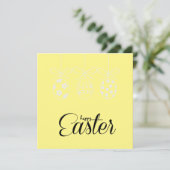 Vrolijk broodrooster met bunny Easter Hunt Minimal Feestdagenkaart (Staand voorkant)