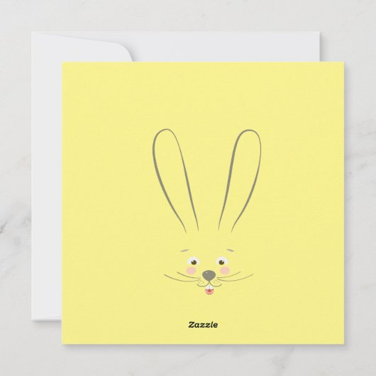 Vrolijk broodrooster met bunny Easter Hunt Minimal Feestdagenkaart (Achterkant)