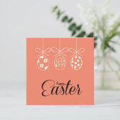 Vrolijk broodrooster met bunny Easter Hunt Minimal Feestdagenkaart (Staand voorkant)