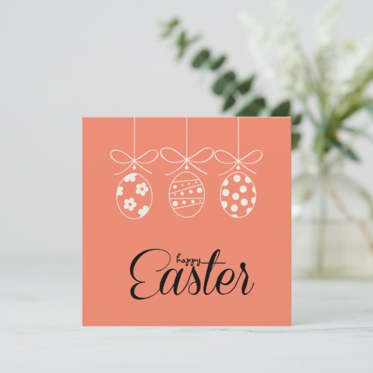 Vrolijk broodrooster met bunny Easter Hunt Minimal Feestdagenkaart (Staand voorkant)