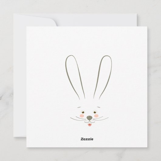 Vrolijk broodrooster met bunny Easter Hunt Minimal Feestdagenkaart (Achterkant)