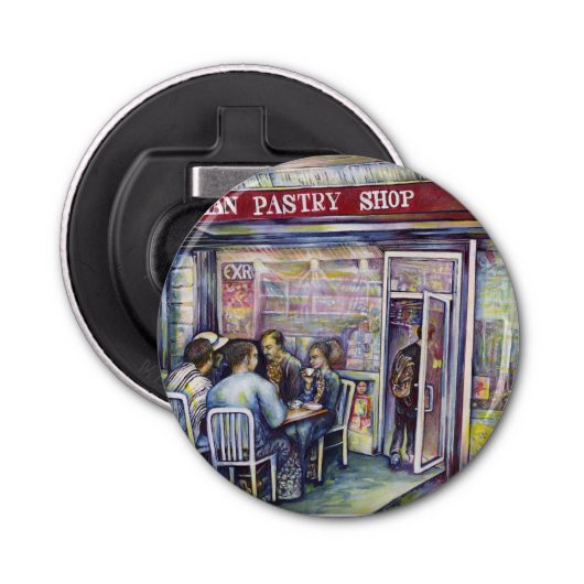 vrolijk button flesopener (Voorkant)