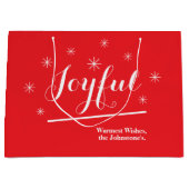 Vrolijk cadeau Chic Script Rustiek Chic Red Christ Groot Cadeauzakje (Voorkant)