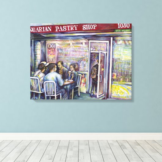vrolijk canvas afdruk (Insitu (Houten vloer))
