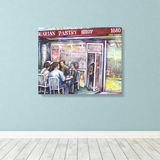 vrolijk canvas afdruk (Insitu (Houten vloer))