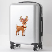 Vrolijk Cartoon rendier Sticker (Koffer)