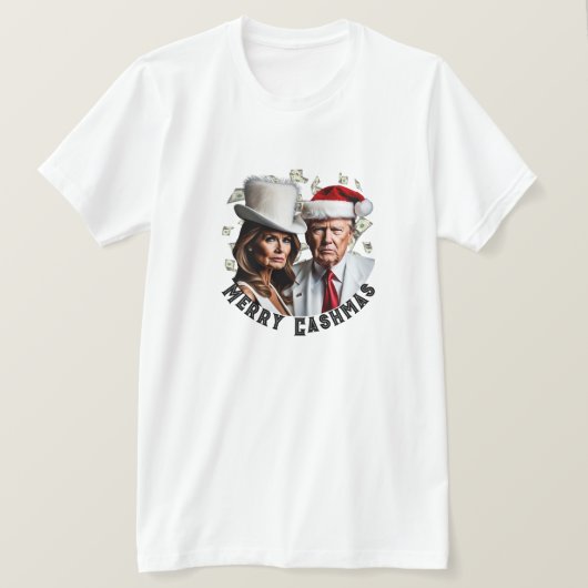 Vrolijk Cashmas Trump Kerstmis T-shirt (Design voorkant)