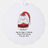 Vrolijk Catmas Grappig Kerst Kitten Ornament Kaart (Achterkant)