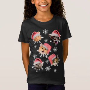 Vrolijk Catmas Santa Hat Kat Kerstmis T-shirt