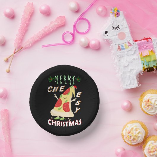 Vrolijk Cheesy Kerstmis Kerstmis Santa Pizza Kerst Papieren Kommen (Feest)