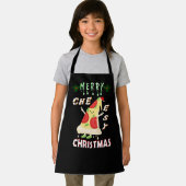 Vrolijk Cheesy Kerstmis Kerstmis Santa Pizza Kerst Schort (Insitu)