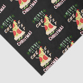 Vrolijk Cheesy Kerstmis Kerstmis Santa Pizza Kerst Tissuepapier (Detail)