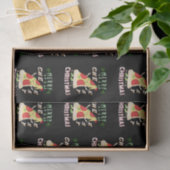 Vrolijk Cheesy Kerstmis Kerstmis Santa Pizza Kerst Tissuepapier (Geschenk)