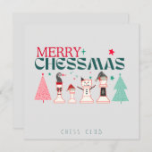 Vrolijk chessmas op maat feestdagenkaart (Voorkant / Achterkant)