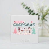 Vrolijk chessmas op maat feestdagenkaart (Staand voorkant)