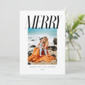 Vrolijk - Chic modern kerstontwerp Feestdagenkaart (Staand voorkant)