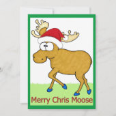 Vrolijk Chris Moose Kerstmis Feestdagenkaart (Voorkant)