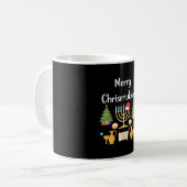 Vrolijk Chrismukkah Chanoeka Kerstmis Half Joods Koffiemok (Voorkant links)
