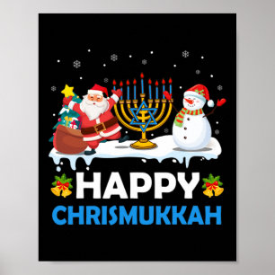 Vrolijk Chrismukkah Hanukkah Pret Kerstmis Jood Poster