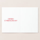 Vrolijk Chrismukkah rood int. letters - zilver / g Folie Kaarten (Binnen)