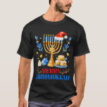 Vrolijk Chrismukkah vakantie Chanoeka Pajama famil T-shirt<br><div class="desc">Deze Happy Christmukkah-outfit is het perfecte Hanukkah-cadeau voor jonge mannen,  vrouwen,  kinderen. Perfect lelijk Joods T-shirt om te draag naast je Chanoekah Ornament,  Decoraties,  Sokken,  kaarsen en Menorah tijdens de WinterFeestdagen!</div>