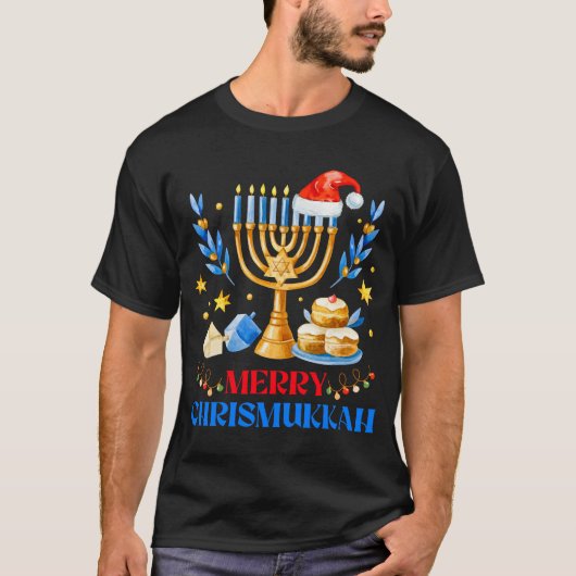 Vrolijk Chrismukkah vakantie Chanoeka Pajama famil T-shirt (Voorkant)