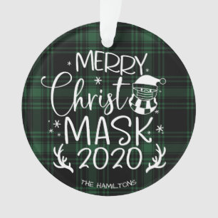 Vrolijk ChristMask 2020 Schattig Grappig Covid Gro Ornament