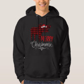 Vrolijk Christmoose Familie Kerstmis Pyjama Moose Hoodie (Voorkant)