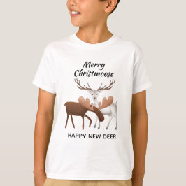 Vrolijk Christmoose Gelukkig Nieuw Hert T-shirt