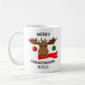 Vrolijk Christmoose gepersonaliseerd Koffiemok (Links)