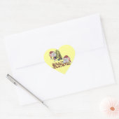 Vrolijk Christmouse met boom Hart Sticker (Envelop)